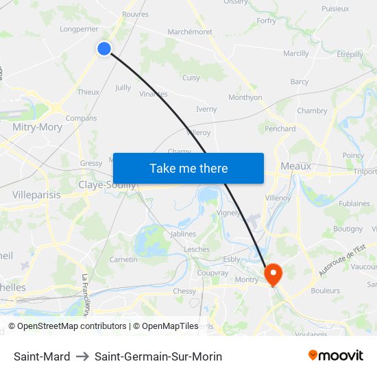 Saint-Mard to Saint-Germain-Sur-Morin map