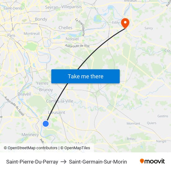 Saint-Pierre-Du-Perray to Saint-Germain-Sur-Morin map