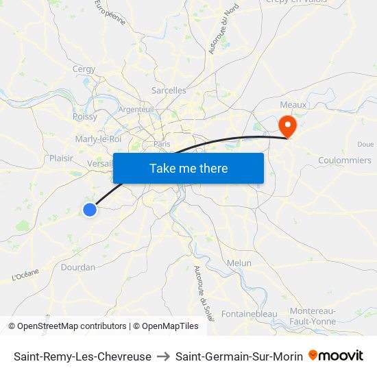 Saint-Remy-Les-Chevreuse to Saint-Germain-Sur-Morin map