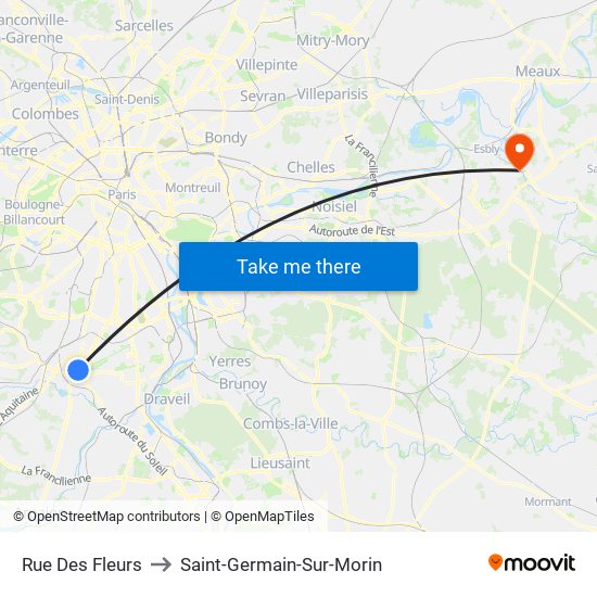 Rue Des Fleurs to Saint-Germain-Sur-Morin map