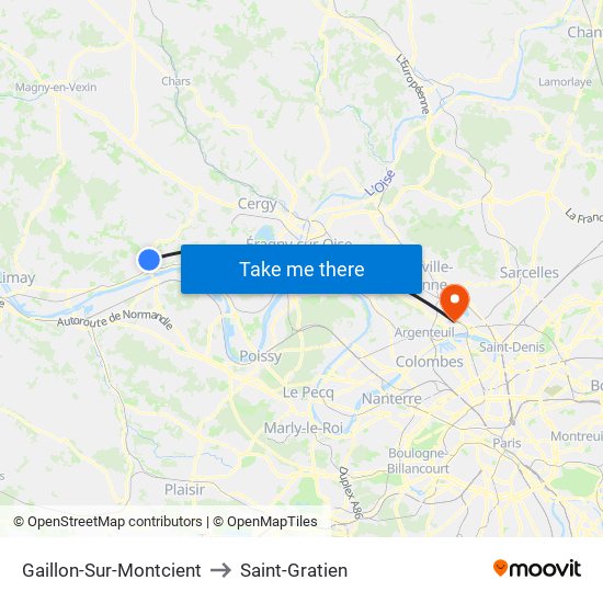 Gaillon-Sur-Montcient to Saint-Gratien map