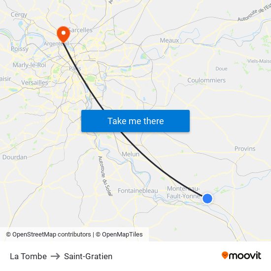 La Tombe to Saint-Gratien map