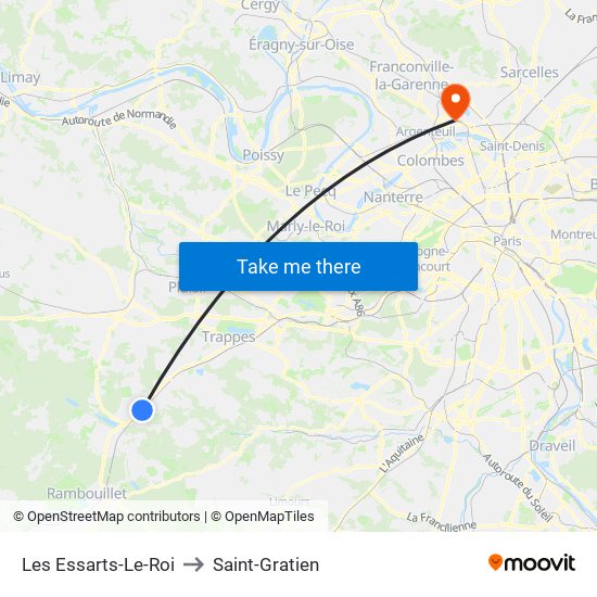 Les Essarts-Le-Roi to Saint-Gratien map