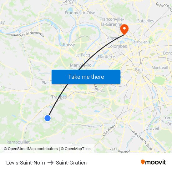 Levis-Saint-Nom to Saint-Gratien map