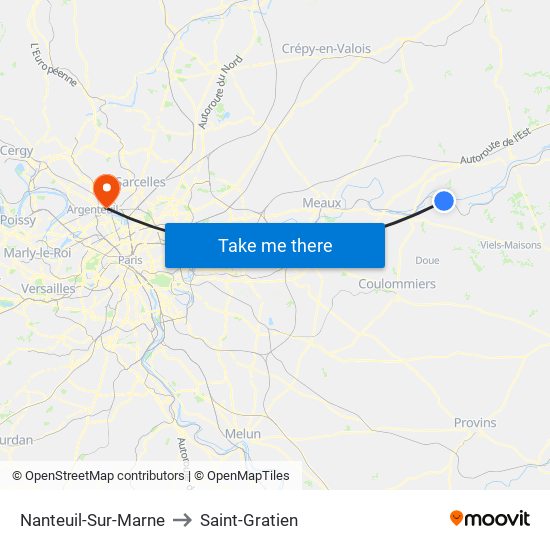 Nanteuil-Sur-Marne to Saint-Gratien map