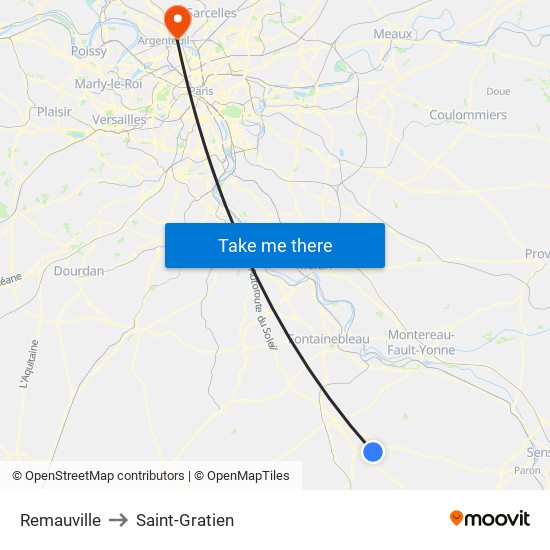 Remauville to Saint-Gratien map