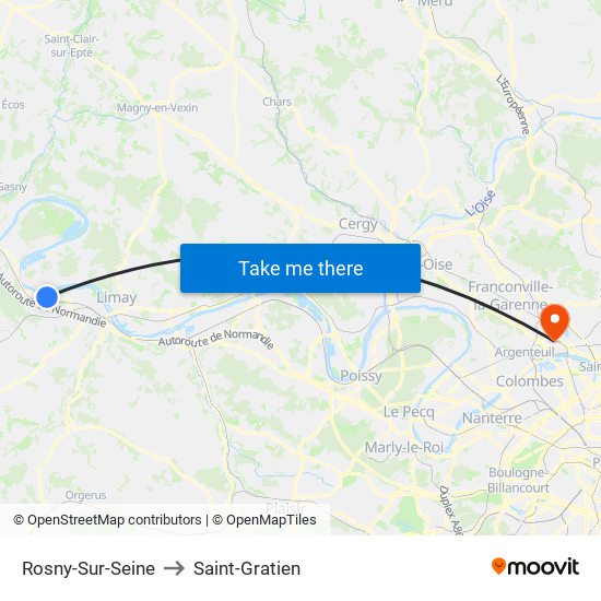 Rosny-Sur-Seine to Saint-Gratien map