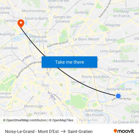 Noisy-Le-Grand - Mont D'Est to Saint-Gratien map