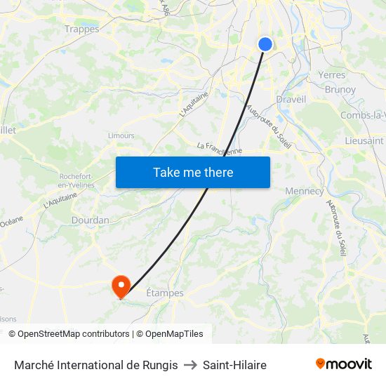 Marché International de Rungis to Saint-Hilaire map