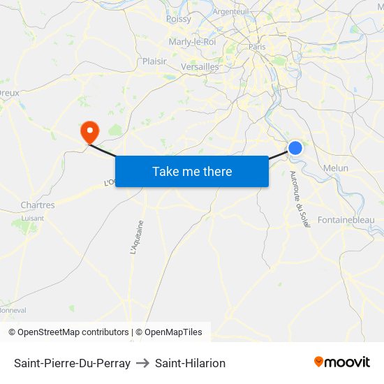 Saint-Pierre-Du-Perray to Saint-Hilarion map