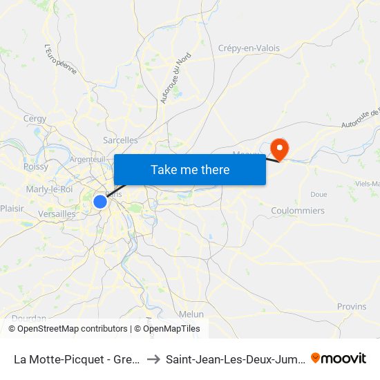 La Motte-Picquet - Grenelle to Saint-Jean-Les-Deux-Jumeaux map