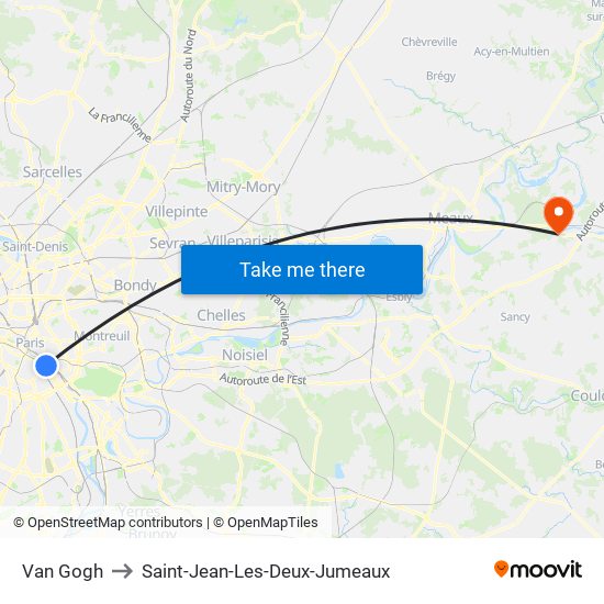 Van Gogh to Saint-Jean-Les-Deux-Jumeaux map
