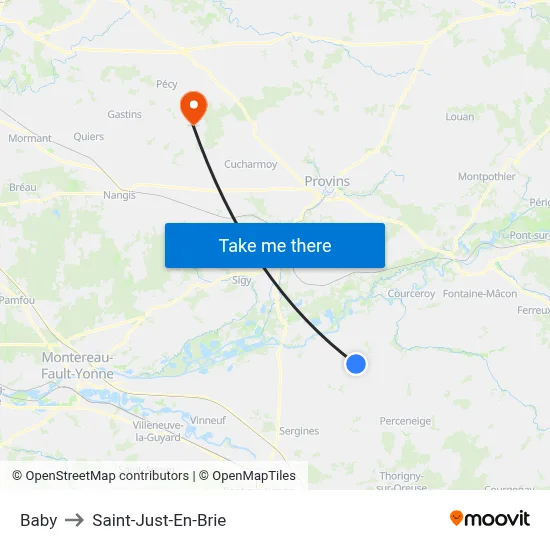 Baby to Saint-Just-En-Brie map
