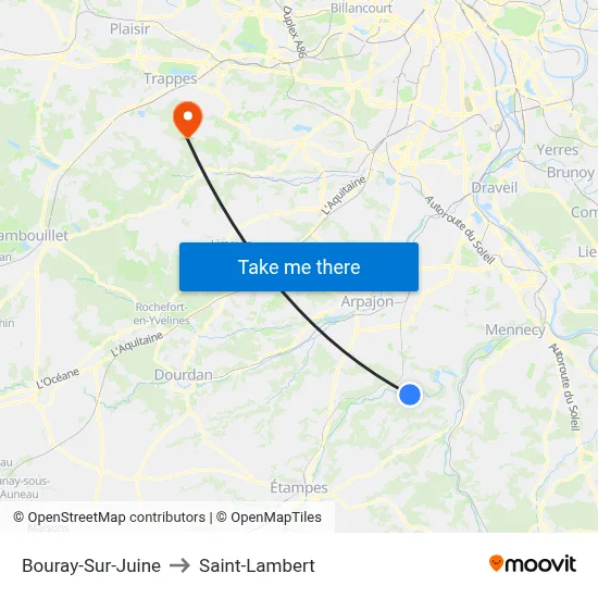 Bouray-Sur-Juine to Saint-Lambert map