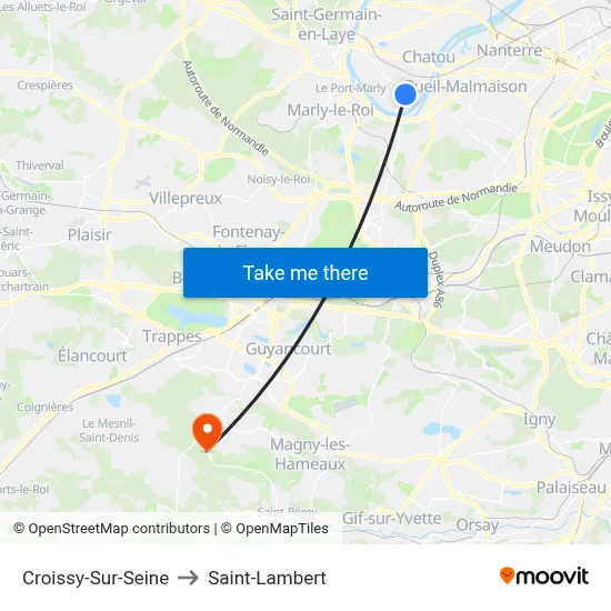 Croissy-Sur-Seine to Saint-Lambert map