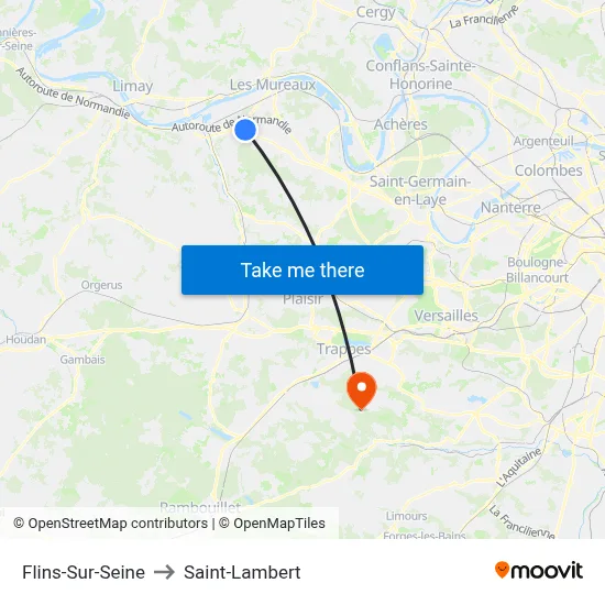 Flins-Sur-Seine to Saint-Lambert map