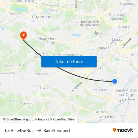 La Ville-Du-Bois to Saint-Lambert map