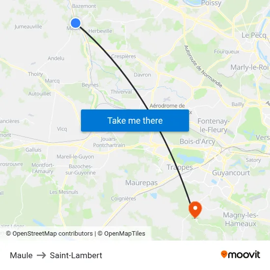 Maule to Saint-Lambert map