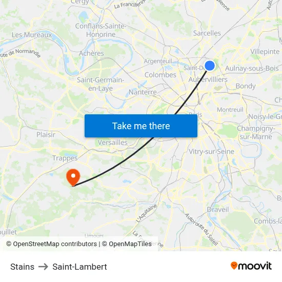 Stains to Saint-Lambert map