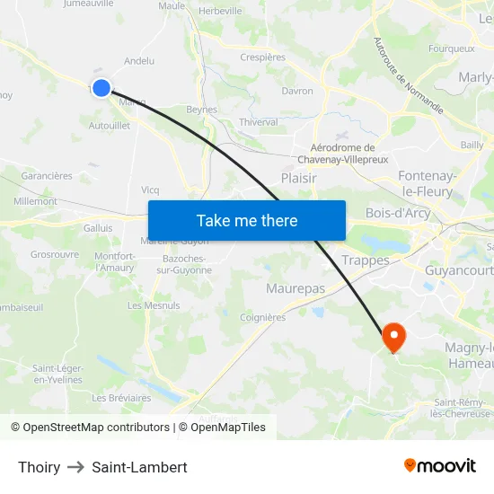 Thoiry to Saint-Lambert map
