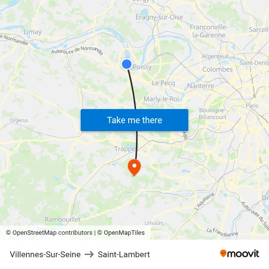 Villennes-Sur-Seine to Saint-Lambert map