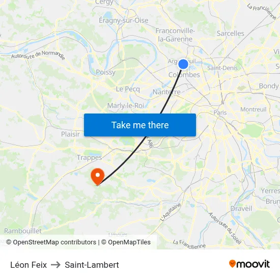 Léon Feix to Saint-Lambert map