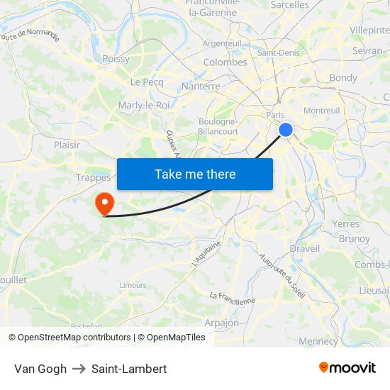 Van Gogh to Saint-Lambert map