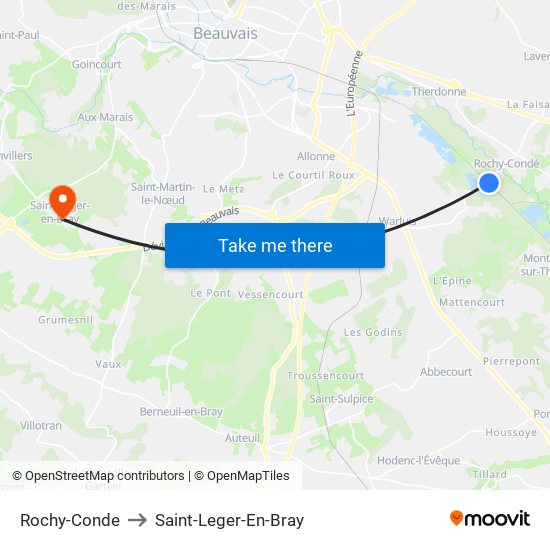 Rochy-Conde to Saint-Leger-En-Bray map
