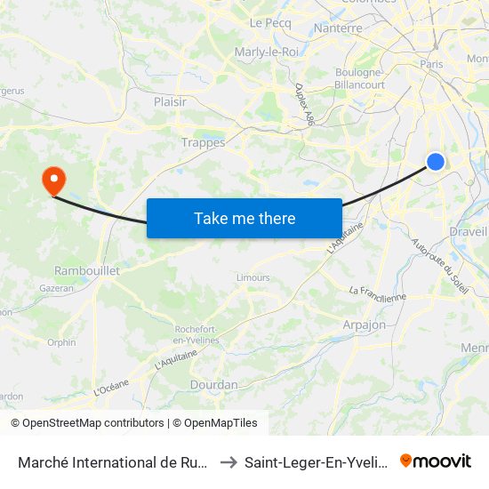Marché International de Rungis to Saint-Leger-En-Yvelines map