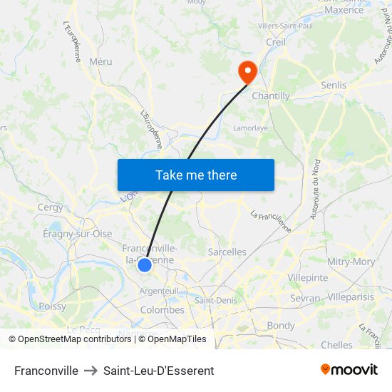 Franconville to Saint-Leu-D'Esserent map