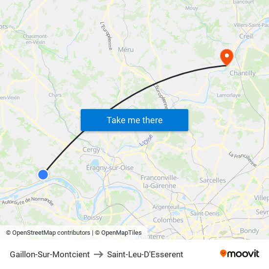 Gaillon-Sur-Montcient to Saint-Leu-D'Esserent map