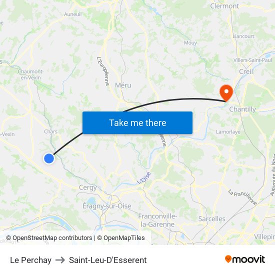 Le Perchay to Saint-Leu-D'Esserent map