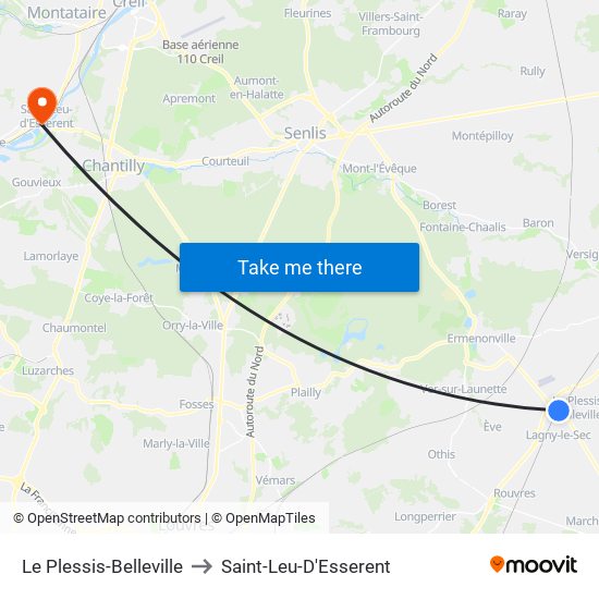 Le Plessis-Belleville to Saint-Leu-D'Esserent map