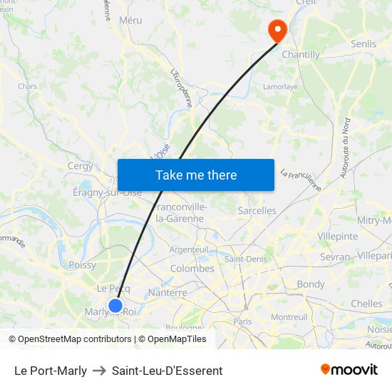 Le Port-Marly to Saint-Leu-D'Esserent map