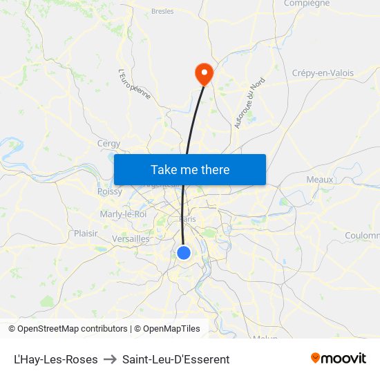 L'Hay-Les-Roses to Saint-Leu-D'Esserent map