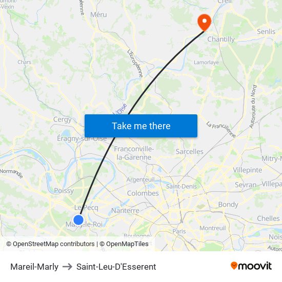 Mareil-Marly to Saint-Leu-D'Esserent map
