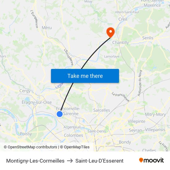 Montigny-Les-Cormeilles to Saint-Leu-D'Esserent map