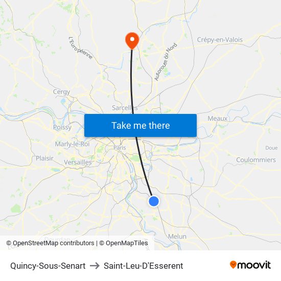 Quincy-Sous-Senart to Saint-Leu-D'Esserent map