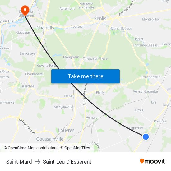 Saint-Mard to Saint-Leu-D'Esserent map