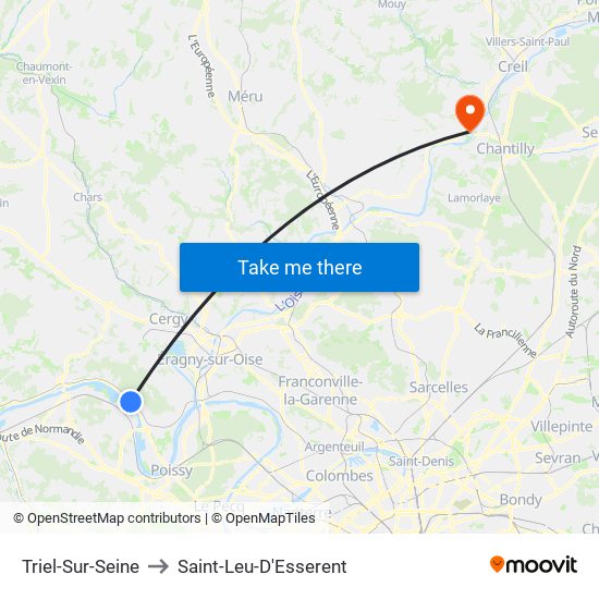 Triel-Sur-Seine to Saint-Leu-D'Esserent map