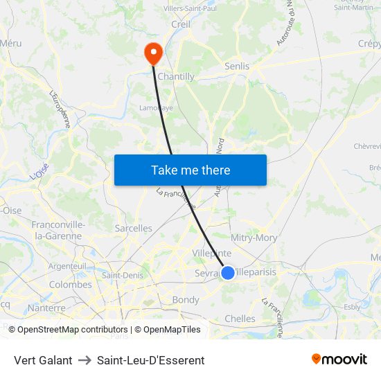 Vert Galant to Saint-Leu-D'Esserent map