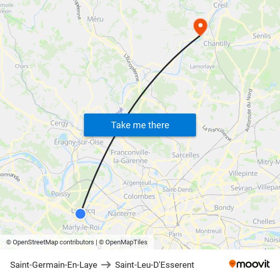 Saint-Germain-En-Laye to Saint-Leu-D'Esserent map
