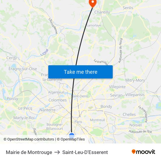 Mairie de Montrouge to Saint-Leu-D'Esserent map