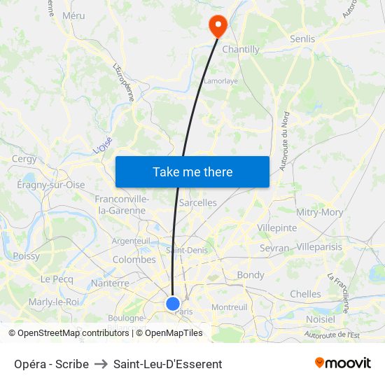 Opéra - Scribe to Saint-Leu-D'Esserent map