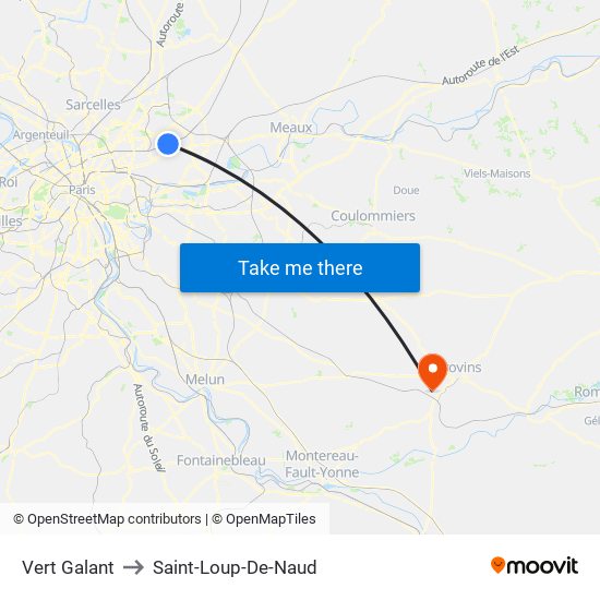 Vert Galant to Saint-Loup-De-Naud map