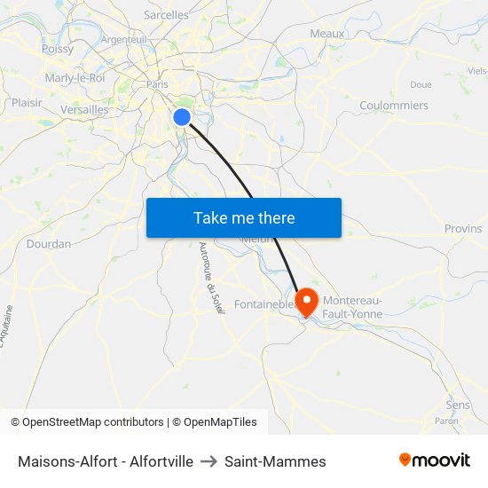 Maisons-Alfort - Alfortville to Saint-Mammes map
