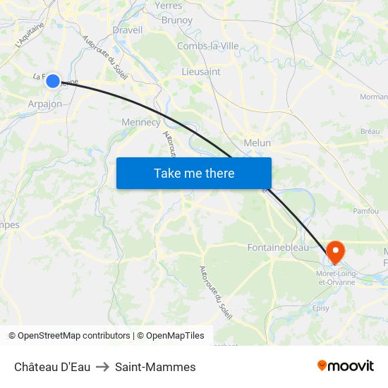 Château D'Eau to Saint-Mammes map