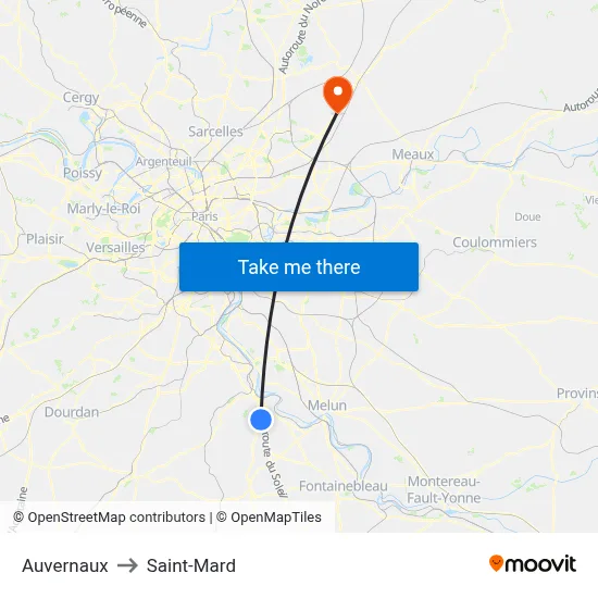 Auvernaux to Saint-Mard map