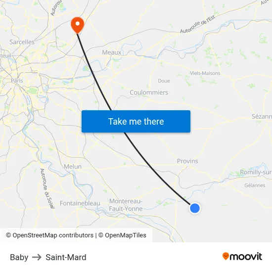 Baby to Saint-Mard map