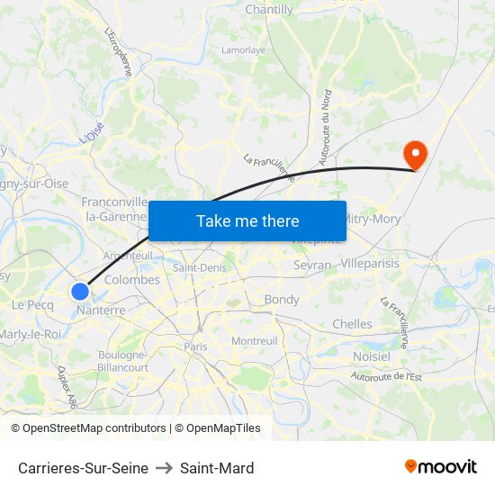 Carrieres-Sur-Seine to Saint-Mard map